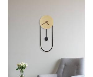 Globo Applique LED Sussy con orologio, nero/oro Globo