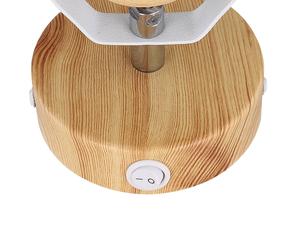 Globo Applique Wiho di metallo, bianco/legno, 1 luce Globo