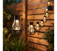 Globo Außenlampe Lichterkette Solarlampe LED Gitter Balkonlampe L 230 cm