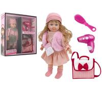 GLOBO BAMBOLA DE LUXE CM 38 CON BORSA SPAZZOLA E PHON 2 ASS 42482