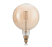 Globo Big E27 led 4w vetro ambra vintage xl luce calda Ø19.5