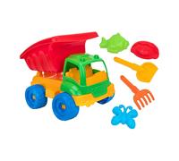 Globo Camion con 3 formine, Paletta e rastrello per la Sabbia