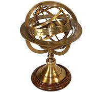 Globo celeste armillare armillare in ottone con incisioni zodiacali