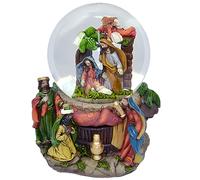 Globo d’Acqua Natività completa ampolla con carillon Scena natalizia musicale pr