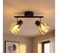 Globo Deckenlampe Deckenleuchte Cucina Cromata Vetro 2 Luci Regolabile L 25 cm [EEK: Non valutato]
