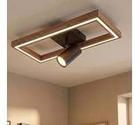 Globo Deckenlampe Deckenleuchte Küchenlampe Holzoptik Verstellbar Opal LED 50 cm
