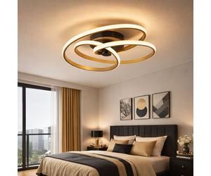 Globo Deckenlampe Deckenleuchte LED 1 Luce Oro Nero 50 cm 16 cm 40 W [EEK: Non valutato]