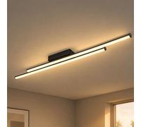 Globo Deckenlampe Deckenleuchte LED 110 cm Schwarz, Warmweiß