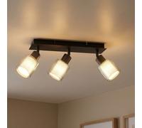Globo Deckenlampe Deckenleuchte Schlafzimmerleuchte Inclinabile Nero Vetro 41 cm [EEK: Non valutato]