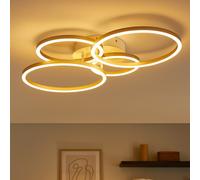 Globo Deckenlampe Designlampe LED Ringe Beweglich Nickel Matt 65,5 cm