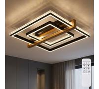 Globo Deckenlampe Holz, LED, CCT, Dimmer, Fernbedienung 55 cm, 230 V
