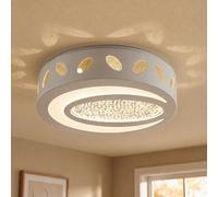 Plafoniera LED in cristallo plafoniera soggiorno lampada bianca camera da letto, 21W 1250lm 4000K, DxH 40x11 cm