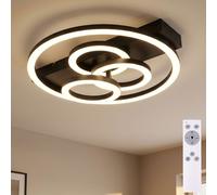 Globo Deckenlampe LED Designleuchte Schwarz Memory CCT 2700-6500K 33x35cm