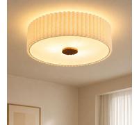 Globo Deckenlampe LED Marrone Beige Tessuto 50 cm Diametro 16,2 cm Landhaus