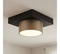 Globo Deckenlampe LED Wohnzimmer Deckenleuchte Champagner Schwarz Opal 20 cm