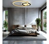 Globo Deckenleuchte Deckenlampe LED 24 W 53 cm Nero Oro 1 Luce, Orientabile