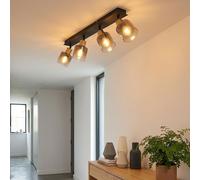Globo Deckenleuchte Deckenlampe Wohnzimmerlampe LED Vetro Fumo Oro Nero 55 cm