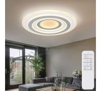 Globo Deckenleuchte LED CCT Dimmbar Mit Fernbedienung Weiß 50 cm