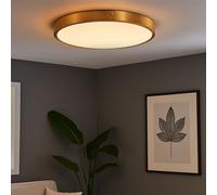 Globo Deckenleuchte LED Lampada Da Soffitto Tonda Ottone Opale D 35 cm