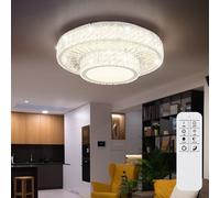 Globo Deckenleuchte LED Plafoniera Crom K5 Con Cristalli C5 Telecomando