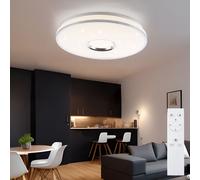 Globo Deckenleuchte LED Sternenhimmel Weiß Fernbedienung 49 cm