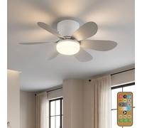 Globo Deckenventilator 6 Pale LED Con Lampada Dimmer CCT Memory 51 cm