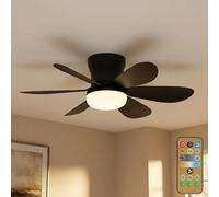 Globo Deckenventilator Mit LED Lampe Schwarz 51 Cm Fernbedienung Dimmer