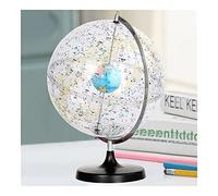 globo del mondo Constellation Globe 32 cm grande globo celeste trasparente nero con luce illuminata globo lampada scrivania plastica globo celeste per bambini mappamondo educativo (colore: trasparente