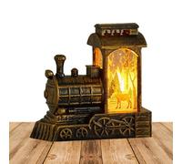 Globo Di Neve Di Natale - 12x6x11,5 Cm Lanterna Da A LED Da 4,72 Pollici, Ornamento Da Tavolo, Statua Per Vacanze Invernali Illuminata In PVC In Resina Con Glitter D'acqua Vorticosi | Piccola De