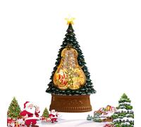 Globo di neve di Natale - Globo di Natale illuminato con Babbo Natal, USB a batteria con musica, timer da 6 ore Palla luminosa di Natal a forma di albero, Globi di neve Decorazione per davanzale del
