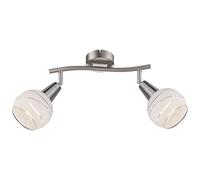 GLOBO - Faretto A Led Con 2 Lampadine Elliott In Nichel Opaco 54341-2