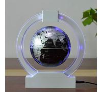 Globo fluttuante, mappamondo galleggiante con luci a LED Levitazione del campo magnetico Mappa del mondo Globo Gravità Educativo Regalo di Natale Decorazione da scrivania per ufficio a casa, Nero