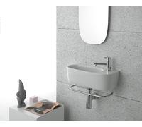 Globo Genesis lavabo 50x22 cm rettangolare a parete bianco lucida GE046.BI
