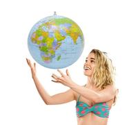 Globo gonfiabile, pallone da spiaggia - Mappamondo in PVC | Pallone da spiaggia gonfiabile da 16 pollici con mappa topografica, globo, pallone da per bambini, aula scolastica, geografia, fest