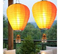 Globo Hängelampe Solare Flammeneffekt LED Bär Esterna Decorazione 2x [EEK: Non valutato]