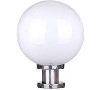 Globo in acciaio inox Lampada da esterno per illuminazione stradale a colonna Lampada a colonna impermeabile E27 Decorazione da parete esterna Lanterna sferica per cancelli per cortile Pond Landscape