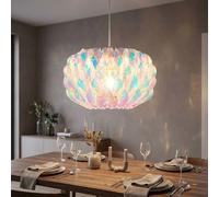 Globo JUANA Lampada a Sospensione LED Camera Letto Cromata Chiara H 120 cm