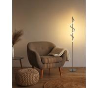 Globo Lampada A Piantana LED Beige 140 cm Con Interruttore A Pedale Metallo