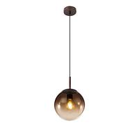 Globo Lampada a sospensione Amber sfera vetro marrone, medium, colore: Marrone