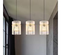 Globo Lampada a sospensione Gorley, bianco/oro, a 3 luci, 80 cm, vetro, E27 Globo