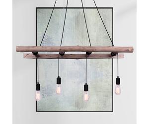 Globo Lampada a sospensione Irmgard z germoglio di legno Globo