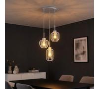 Globo Lampada a Sospensione LED Bianco 3 Luci, Altezza Regolabile 37,5 cm [EEK: F]