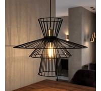 Globo Lampada a Sospensione LED Gitter Retro Nera Soffitto 150 cm [EEK: E]