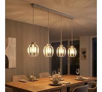 Globo Lampada A Sospensione LED Hängelampe Regolabile 120 cm Bianco, 4 Luci