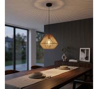Globo Lampada a Sospensione LED In Metallo Marrone 1 Luce H 120 cm