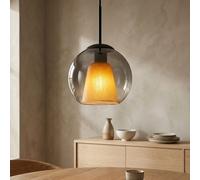 Globo Lampada a Sospensione LED Nero Vetro, 120 cm, Soggiorno [EEK: E]
