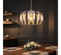 Globo Lampada A Sospensione LED Regolabile In Altezza Bianco Opaco 120 Cm