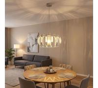 Globo Lampada A Sospensione LED Regolabile In Altezza Bianco Opaco 120 Cm
