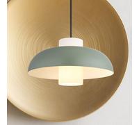 Luce a Sospensione Lampada Sala Pranzo da Cucina Verde Opaco Vetro Opale E27 [EEK: Non valutato]