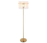 Piantana Lampada Sala Pranzo Bacchette Vetro Oro 1 Fiamma Opale 152 CM [EEK: Non valutato]